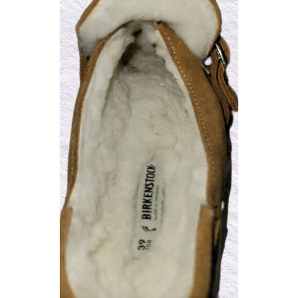 Birkenstock Buckley Shearling Clogs Women's 39 Brown Slip On Square Toe - Picture 6 of 7